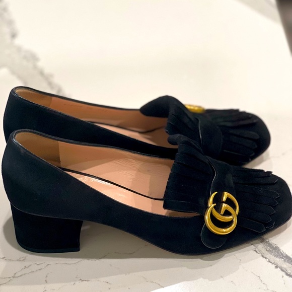 Gucci Suede Mid Heel Pumps - Picture 3 of 6